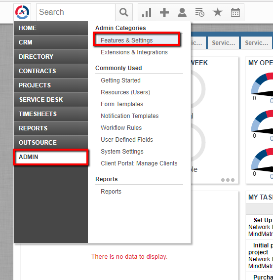 Autotask Features and settings