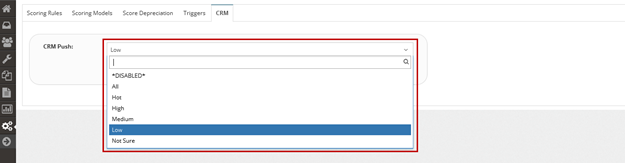 CRM Push setting